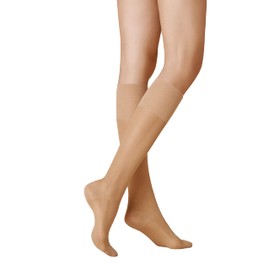 KUNERT Damen Kniestrümpfe Super Control 40 leichte Stützwirkung Klasse I 40 DEN Cashmere 0540 39/42