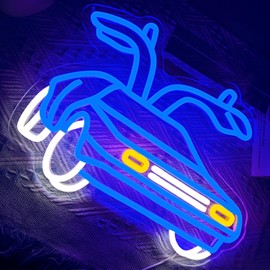 Blue Car Neon Signs for Wall Decor Dimmable Movie Neon Sign Car Neon Light Light Up Sign for Bedroom Playroom Birthday Party Gifts