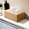 GMMH Bamboo Cosmetic Tissue Box Tissue Dispenser for Tissues or