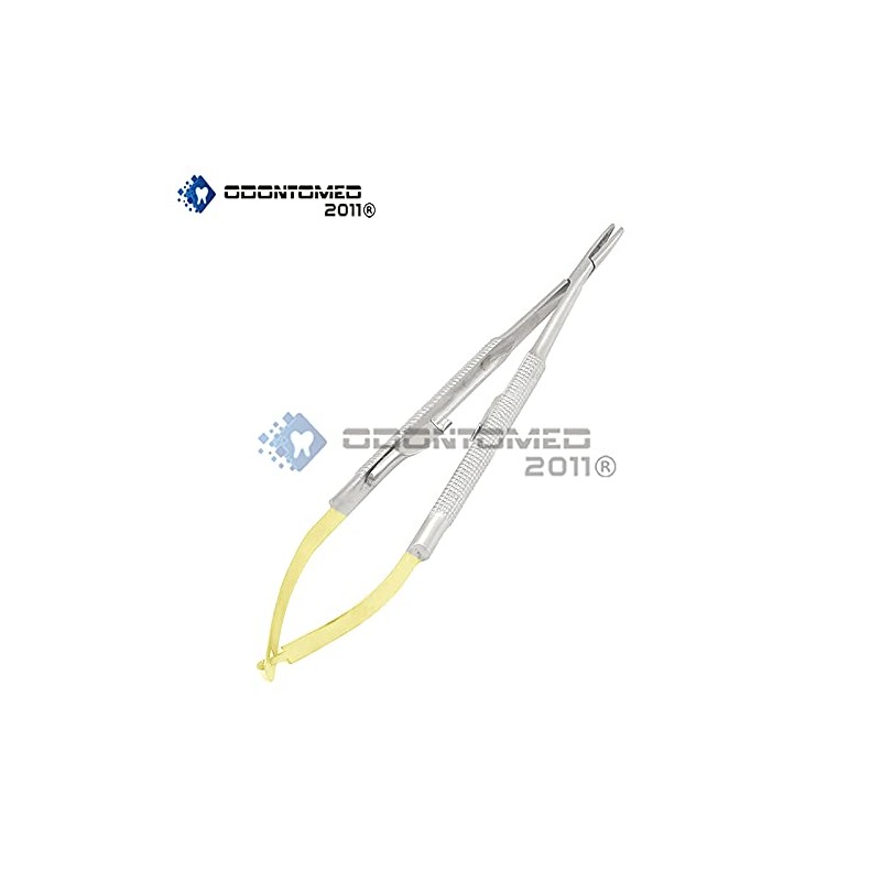 OdontoMed2011 T/c Castroviejo Needle Holder 7" Straight with Lock Round