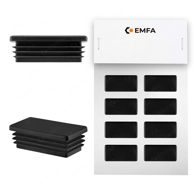 EMFA Lamellar Plugs 80 x 40 mm for Rectangular Tube