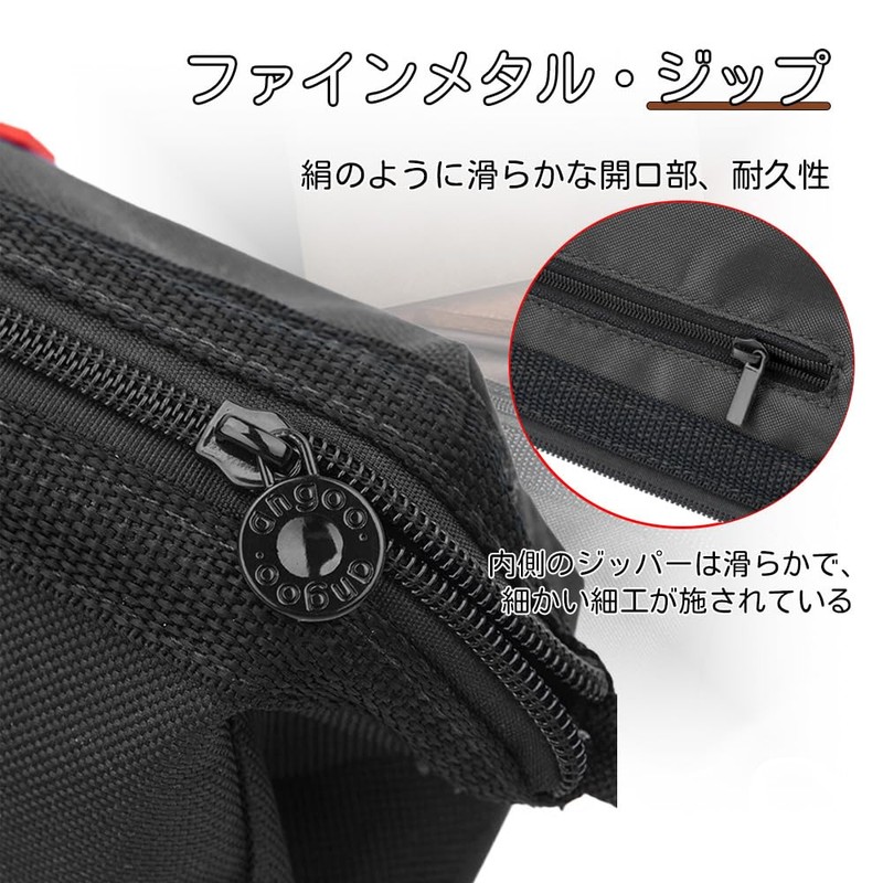 XINSHEYE Pencil Case, Pen Case, Large Capacity, Black, Stylish, Waterproof,