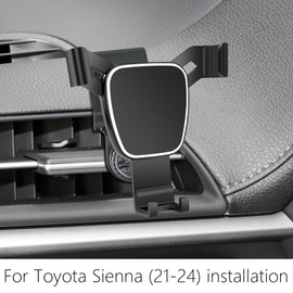 LUNQIN Car Phone Holder for Toyota Sienna 2021 2022 2023 2024 Auto Accessories Navigation Bracket Interior Decoration Mobile Cell Phone Mount