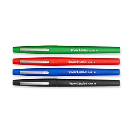 PAPER MATE® Flair® Fibre-Tip Pen with Cap, M, Ink Colour: 4 Assorted (Pack of 4)