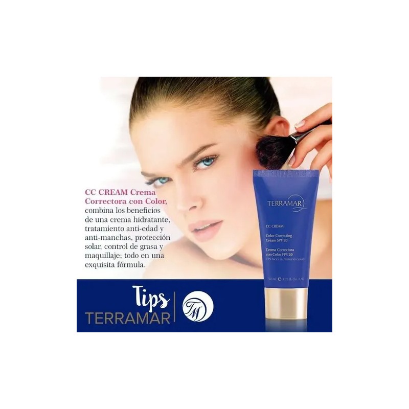 Cc Cream Terramar 50ml Fps 20 Acabado Natural