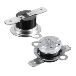 Awozkcd UL/CUL KSD301 125V 16A Thermal Switch,Normally Closed N.C Circuit Off at 0°C/32°F and On at -10°C/-50°F Bimetal Thermostat Switch, Auto Reset ‌ Water Heater Electric Heating Element,2 pcs