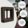 Intermatic WP7200BR Low-Profile Extra-Duty Weatherproof 2-Gang Cover, Bronze - Expandable