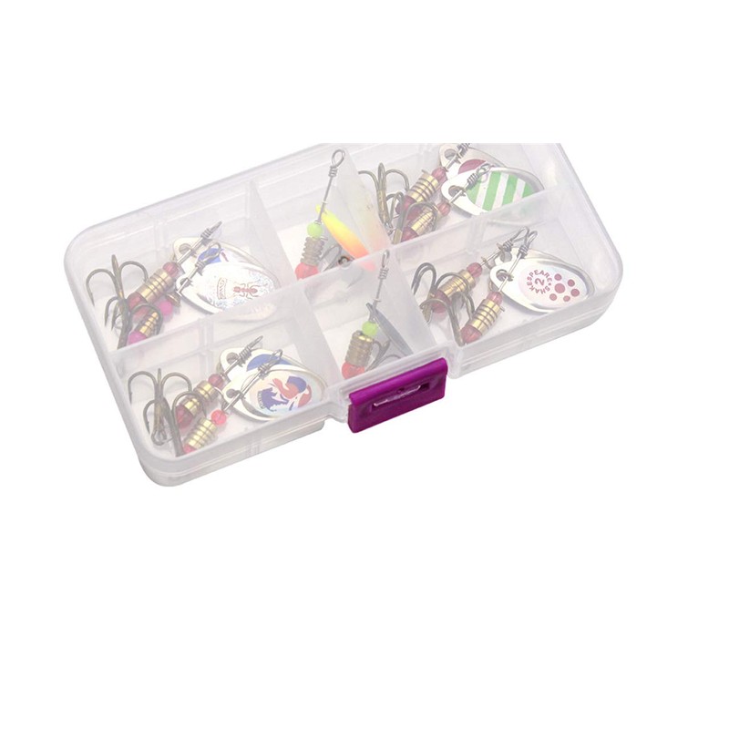 JasCherry Metal Fishing Lures Spinner Baits Fish Treble Hooks Tackle
