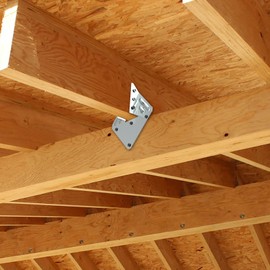 CHENTEEL 20 pcs Hurricane Ties for Rafters,Galvanized Hurricane Straps,18-Gauge Rafter Tie Brackets Connectors,Hurricane Clips for Roofing Trusses Wood Timber,Seismic Joist Hangers,Roof Brackets