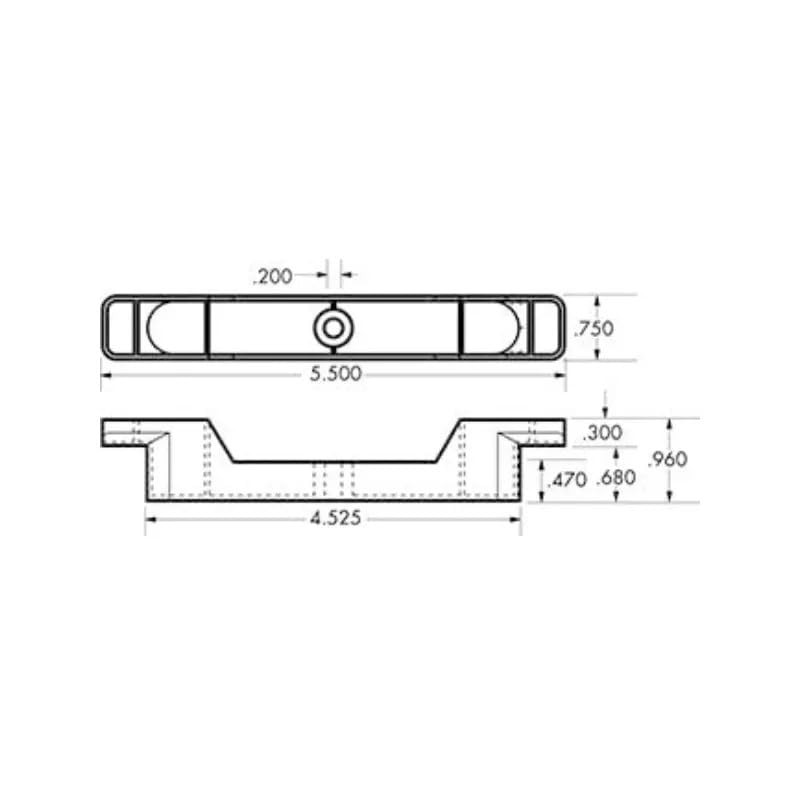 False Front Cabinet Clips (4 ½ inch, Set of 10