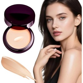 Corrector en Crema Mate Suave con Brocha, Corrector Impermeable 2026 (Nuevo), Alta Cobertura Hidratante, Maquillaje Diario para Mujeres (Blanco marfil)