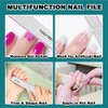 FANDAMEI Double Sided Nail Files, 15pcs Nail Styling Tools -