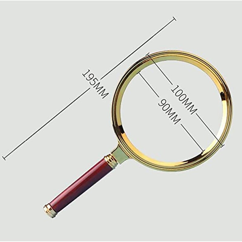 Handheld High-Definition Old Magnifying Glass 10X100mm Handheld Children's Magnifying Glass
