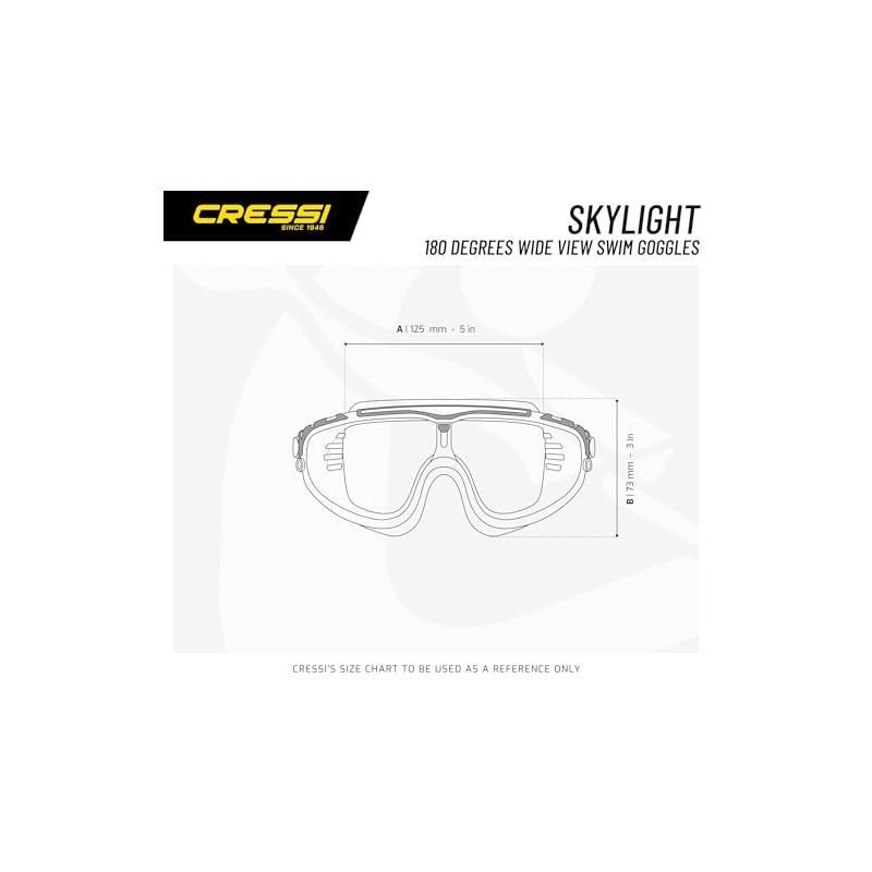 Cressy DE203451 Open Water Swimming Goggles, Unisex, 1-Eye Type, Wide