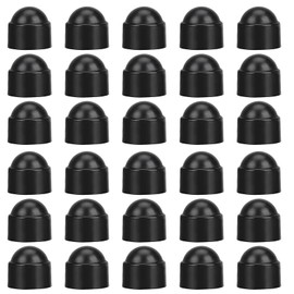 30 Black Screw Caps, Plastic M8 Nuts,Plastic Nut and Bolt Protective Dome Cover,Screws Bolt Covers Caps,Hex Head Dome Bolt Covers Nut and Bolt Protection Caps Cover for Bolts,Thread Hex Caps