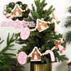 Mindsoft 2 Pcs Pink Christmas Felt Garlands 9.8 ft Gingerbread
