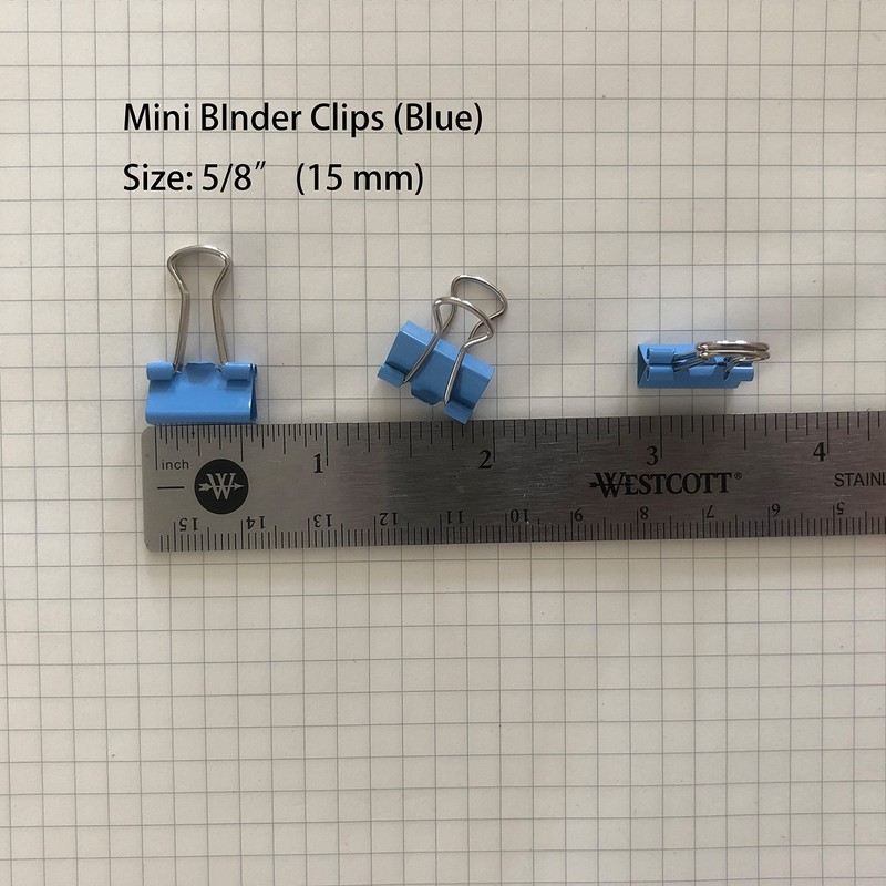 Mini Binder Clips, 5/8" / 0.6 inches / 15 mm