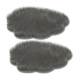 Outanaya 2Pcs Slip Back Washer Scrubber and Foot Massager Mat Hands Bath Accessory for Exfoliating and Cleaning for Family Use Comfort and Relief for Relaxing Showers