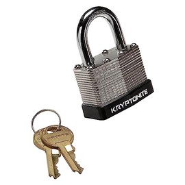 Kryptonite Laminated Steel Key Bike Padlock, Heavy-Duty 44mm Security Lock for Bicycles, Door, Gate, Fence