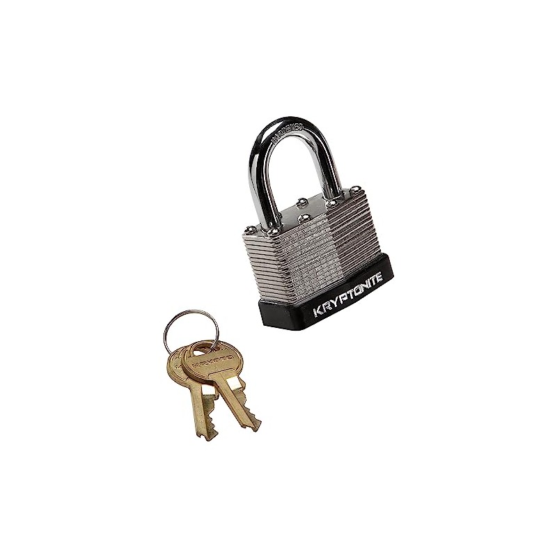 Kryptonite Laminated Steel Key Bike Padlock, Heavy-Duty 44mm Security Lock