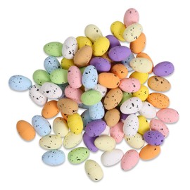 100PCS Colorful Foam Eggs Easter Egg Ornaments Crafts Birds Eggs DIY Wreath Accessories