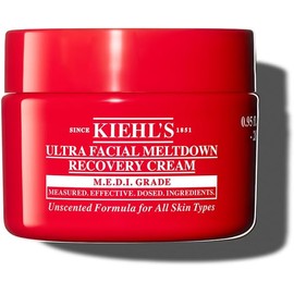 Kiehl's - Ultra Facial Meltdown Cream, Crema Reparadora para Piel Sensible y Reseca con Avena Coloidal y Escualano, Recupera la Barrera 50% más Rápido, Alivio en 5 Segundos, Hidratante Ligero, 28ml