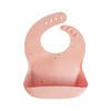 mushie Silicone Baby Bib | Adjustable Fit Waterproof Bibs (Powder