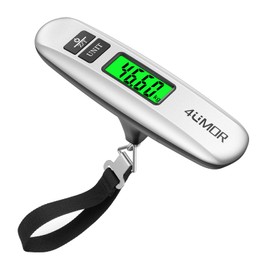 4UMOR Luggage Scale Portable Digital Scale Travel Scale for Weighing Suitcase Baggage with Tare Function, 110lb/50Kg Capacity