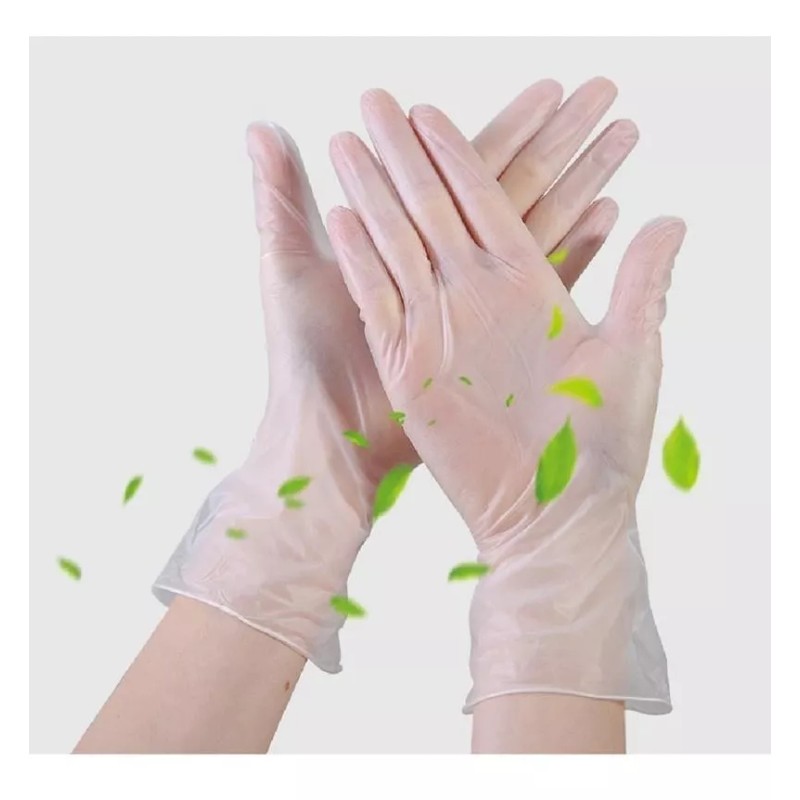 Lobo Caja Guantes 50pz Vinil Transparentes Talla Grande