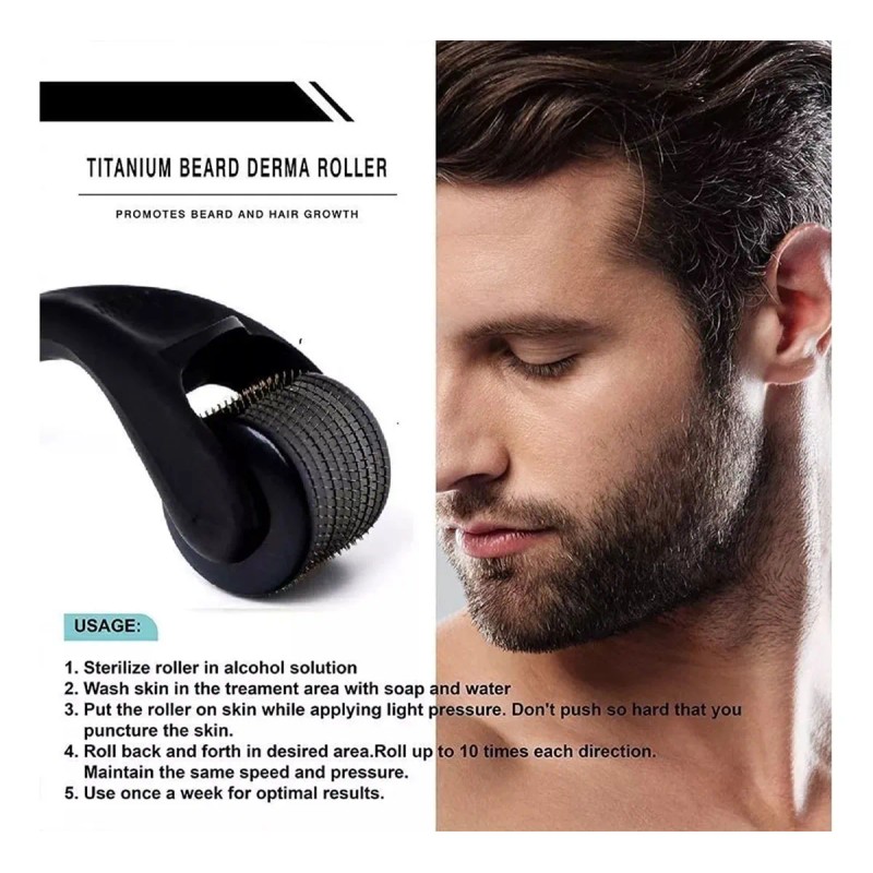 3pzs Rodillo Facial Titanio 0.33mm Para Colágeno