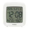 Formia HT-042WH Table Clock, Easy to Read, Temperature, Humidity, Date,