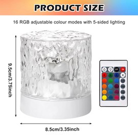 BORDEAG Water Wave Lamp Night Light, 16 Colours Wave Lamp, LED Starry Sky Projector with Remote Control, Dynamic Rotating Water Ripple Night Lamp, 3D Aurora Ripple Lamp for Bedroom, Party