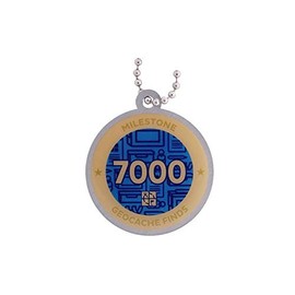 7000 Finds/Finds Coin + TB Found Geocaching Milestone Geocoin and Tag Set