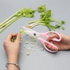 Pink Ceramic Scissors 8" Kitchen Scissors Blade Metal Free Lab