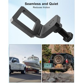 2" Anti Rattle Hitch Clamp Fit for Heavy Duty Anti Rattle Hitch Tightener Including Ball Mount Tow Bar Bike Rack and Cargo Rack, Black, with 2 Silencer Pads