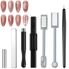 BORN PRETTY 7 Pieces Magnet Set, Cat Eye Tools, 3D Cat Eye Effect Pen, Brush DIY Nail Art Tools