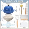 Reallnaive 8 Pcs Enameled Bread Dutch Oven with Lid for