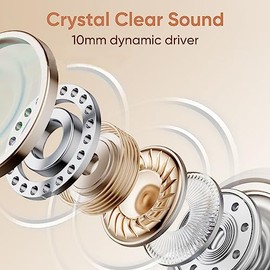 Auriculares inalámbricos Bluetooth, 25 horas de reproducción USB C TWS, micrófono integrado con cancelación de ruido con funda de carga, para...      