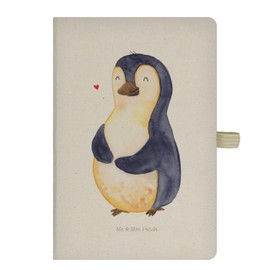 Mr. & Mrs. Panda DIN A5 Baumwoll Notizbuch Pinguin Diät - Geschenk, Journal, Tagebuch, Skizzenbuch, Notizen, Selbstrespekt, Eintragebuch, Pinguine,