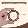 INANOSA Handcrafted Natural Rose Wood Curtain Rings with Hooks –