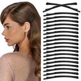 Mabor 20Pcs Decorative Bobby Pins Rhinestone Bobby Pins for Hair Sparkly Crystal Metal Hair Barrettes for Women Girls Shiny Styling Accessories