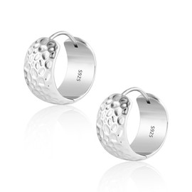 KISSPAT Hoop Earrings for Women, Hypoallergenic Hoop Earrings, Silver 925 Earrings, Gold for Women, Girls, Sterling Silver, No Gemstone