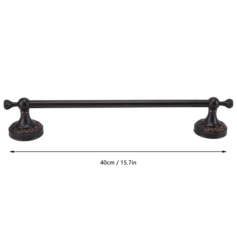 Towel Bar Copper Retro Space Saving 40CM Multifunctional Tilt Proof
