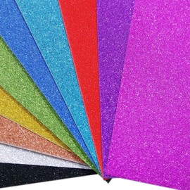 Misscrafts Glitter Paper Card Stock A4 10 Colours to Celebrate Party Make Sparkling Card