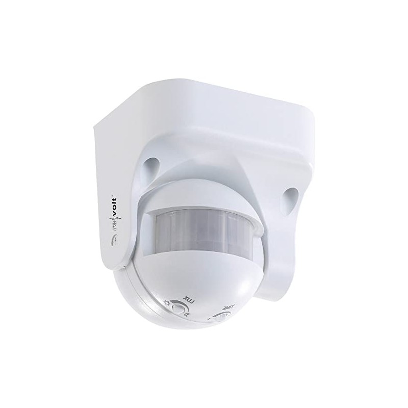 revolt Outdoor Motion Detector: Vertical Pivoting 180° PIR Motion Detector,