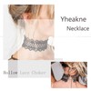 Yheakne Gothic Hollow Lace Choker Necklace Wide Lace Necklace Chain