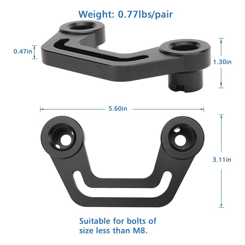 Pair A Pillar Windshield Light Mounting Bracket Replacement for Jeep