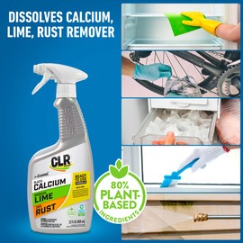 CLR Brands® Calcium, Lime & Rust Remover, Blasts Calcium, Dissolves Lime Deposits, Zaps Stubborn Rust Stains and Hard Water Deposits, 22 Ounce Spray Bottle (Pack of 1)
