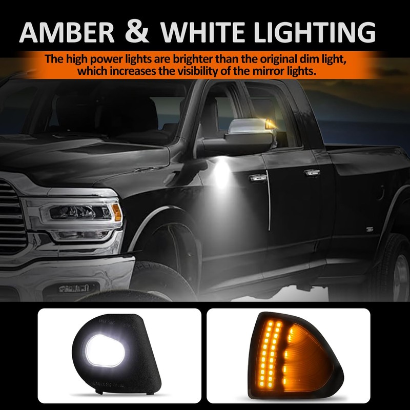 D-Lumina LED Side Mirror Turn Signal Puddle Lights Kit Driver