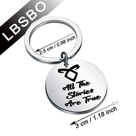 CENWA Angelic Power Rune Keychain Shadowhunters Inspired Jewelry All The Stories are True Keychain Gift for Fans (All The Stories K)